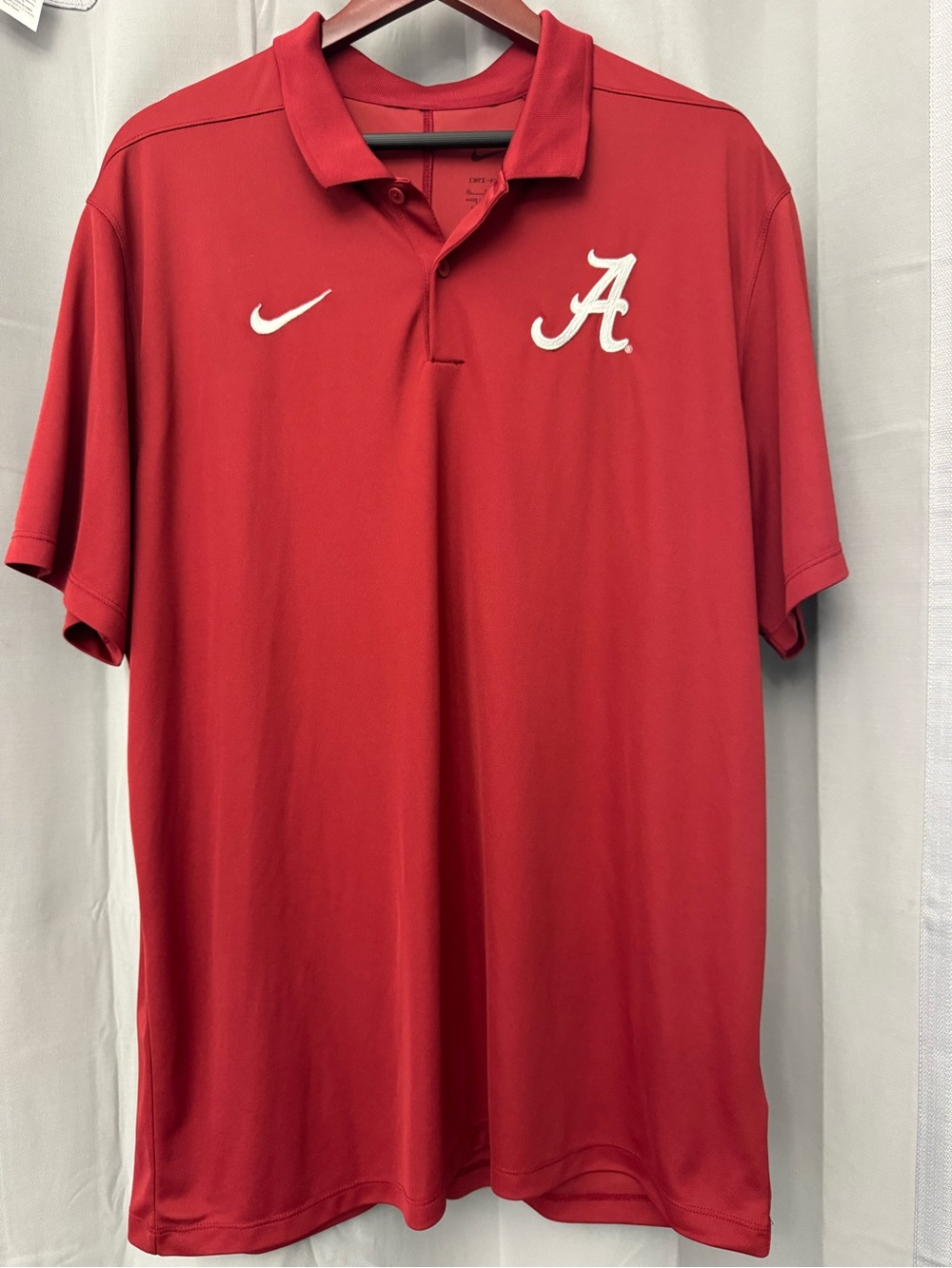 Nike Alabama Crimson Red Polo Shirt Dri Fit - size XL